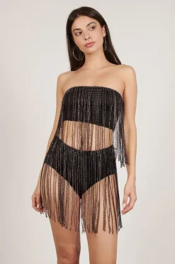 Tobi Drippin Glam Rhinestone Mini Skirt -