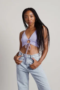 Tobi Drive To Malibu Crop Top - Chartreuse