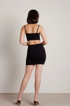 Tobi Drowsy Dreams Cutout Bodycon Mini Dress - Black
