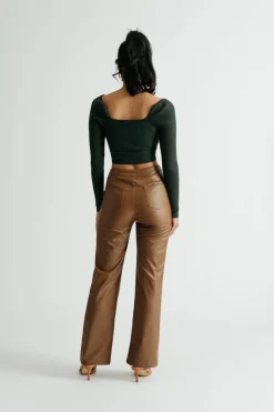 Tobi Eagerly Anticipate Crop Top - Hunter Green