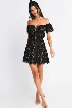 Tobi Eden Lace Off The Shoulder Mini Dress -