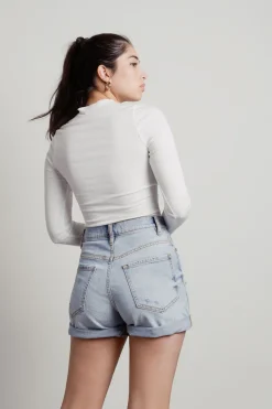 Tobi Elaire Two-toned Top - White & Blue