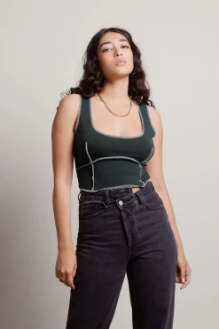 Tobi Elevated Tank Top - Green