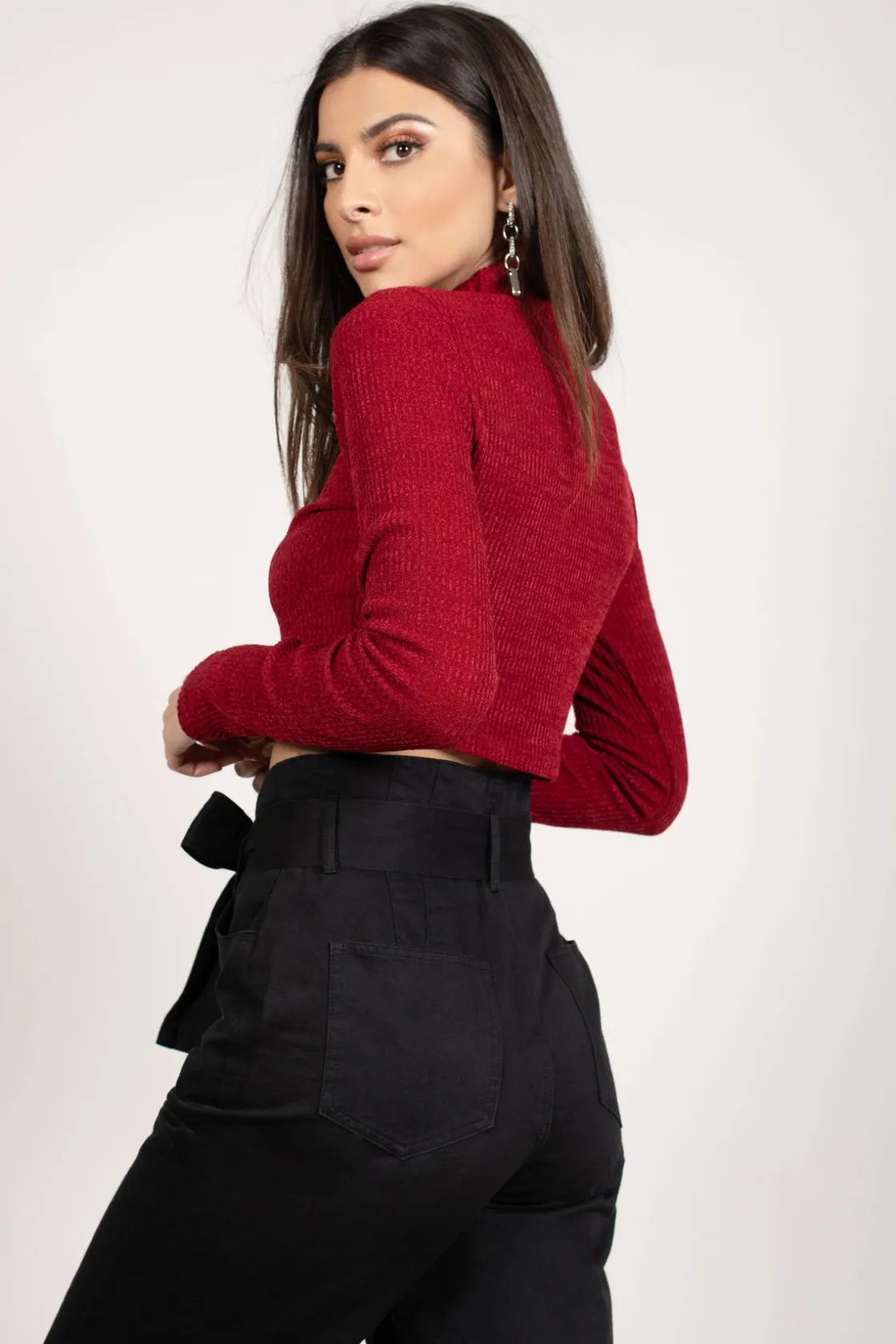 Tobi Eliza Crop Top - Black