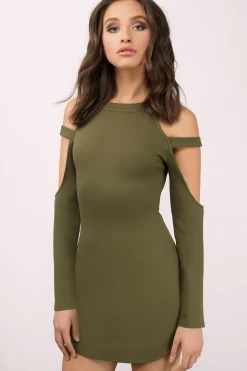 Tobi Elle Cold Shoulder Bodycon Mini Dress -
