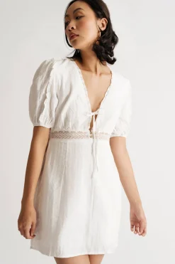 Tobi Eloise Plunging Lace Mini Dress -