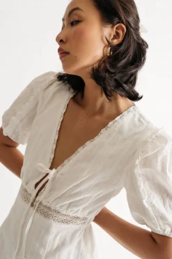 Tobi Eloise Plunging Lace Mini Dress -