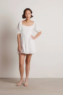 Tobi Ema Open Back Babydoll Mini Dress -