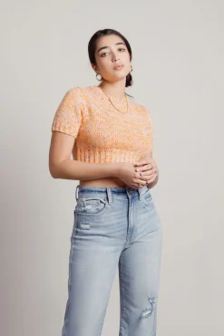 Tobi Emotional Oranges Crop Top -