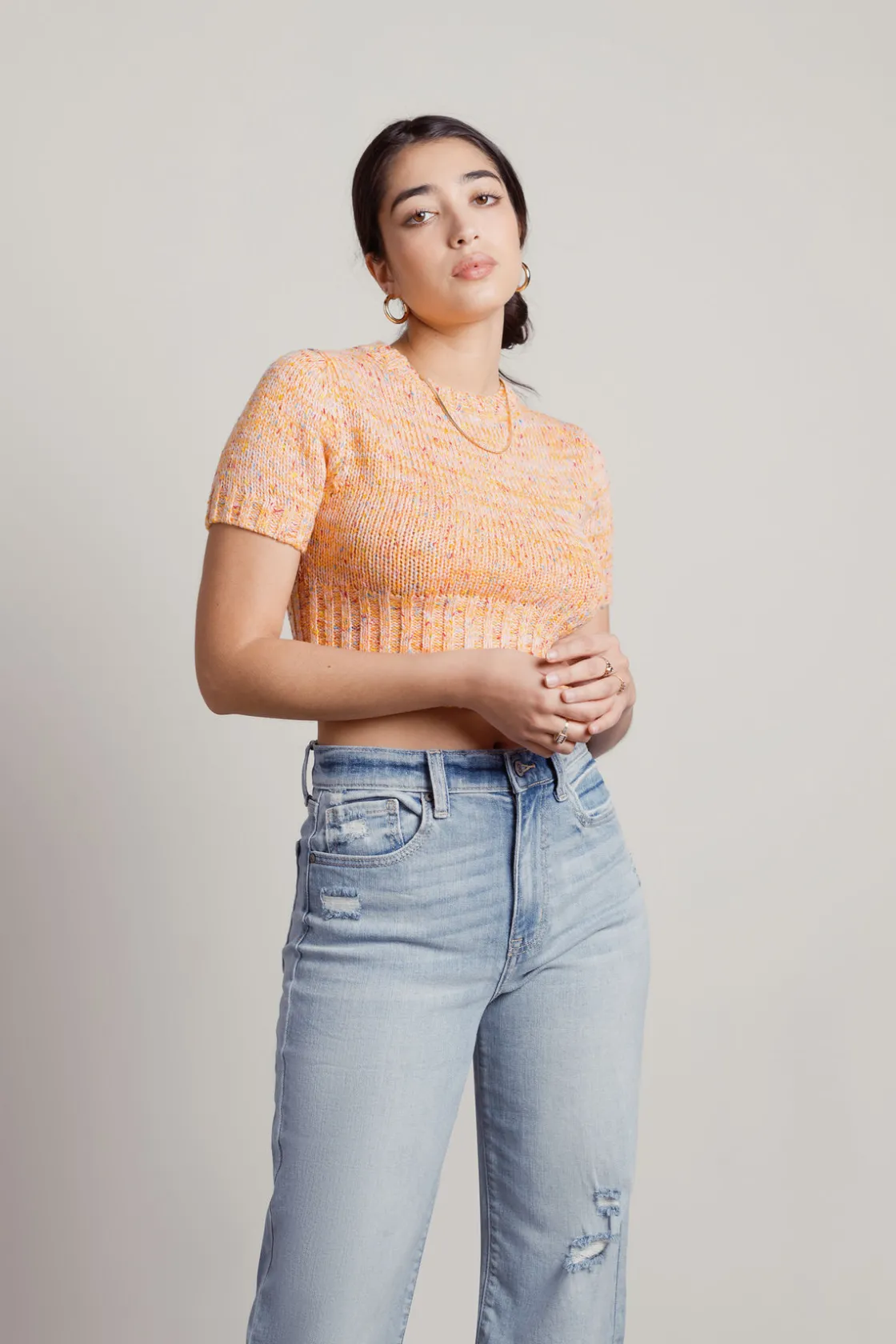 Tobi Emotional Oranges Crop Top -