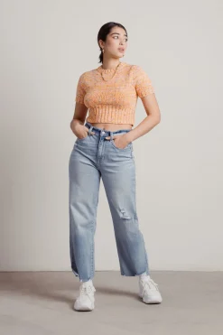 Tobi Emotional Oranges Crop Top -