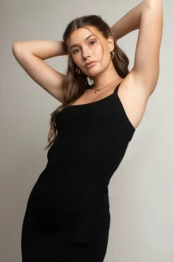 Tobi End Up Here Ribbed Open Back Mini Dress - Ruby Red