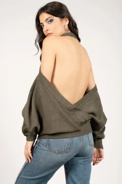 Tobi Evana Oversized Sweater - Olive