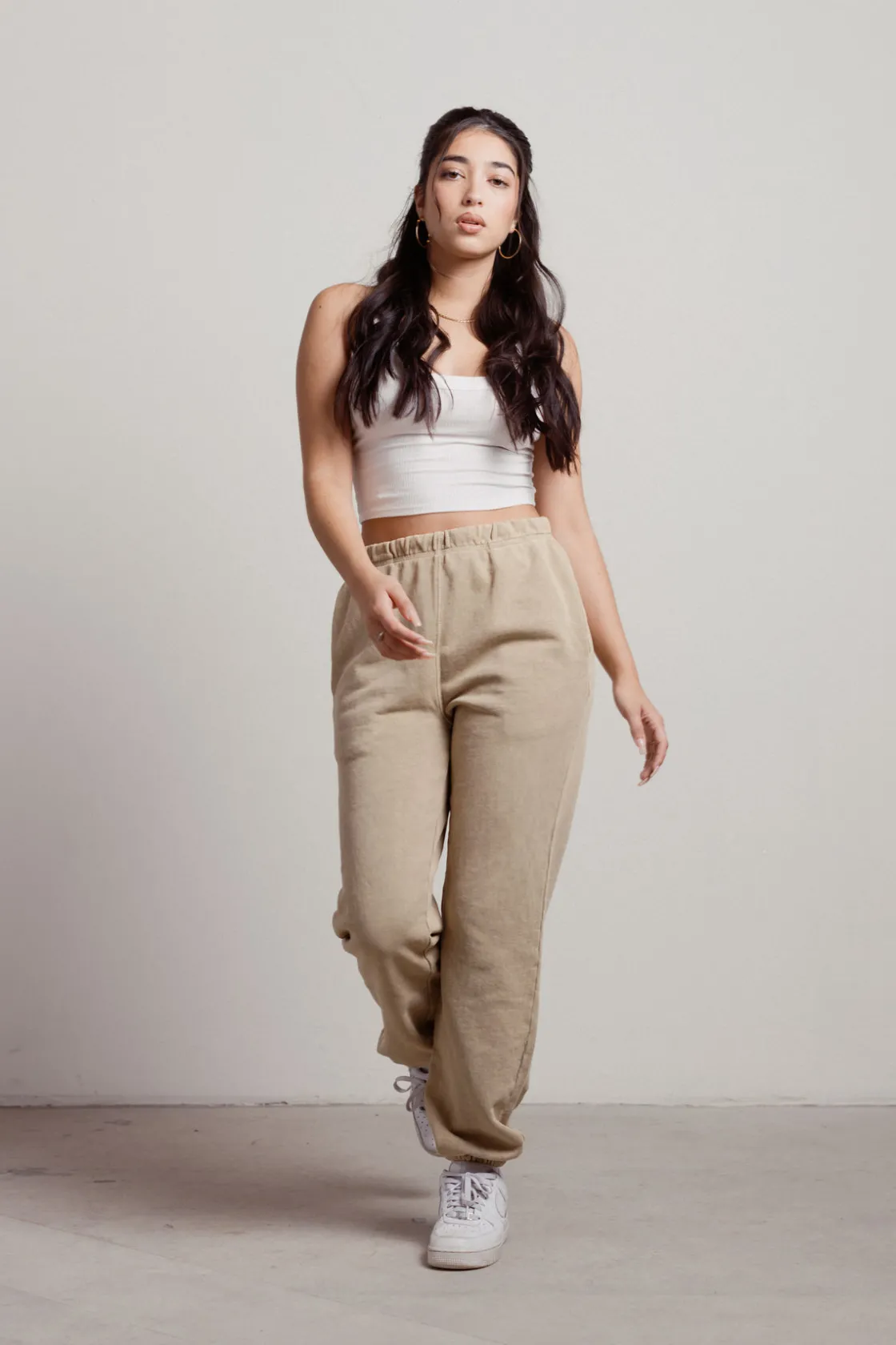Tobi Everyday French Terry Sweatpants - Olive