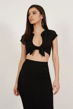 Tobi Excited For It Ribbed Crop Top And Midi Skirt Set -