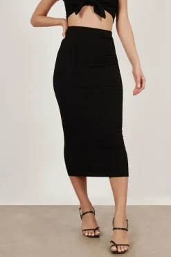 Tobi Excited For It Ribbed Crop Top And Midi Skirt Set -