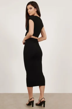 Tobi Excited For It Ribbed Crop Top And Midi Skirt Set -