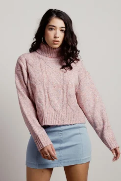 Tobi Extra Passion Marbled Turtleneck Sweater -