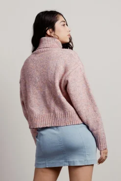 Tobi Extra Passion Marbled Turtleneck Sweater -