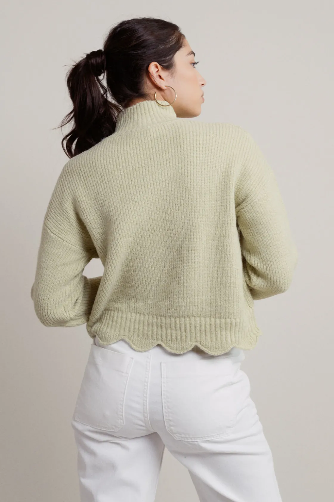 Tobi Extra Passion Ribbed Sweater - Rose