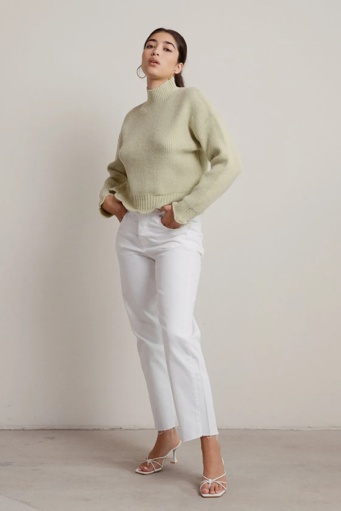Tobi Extra Passion Ribbed Sweater - Rose