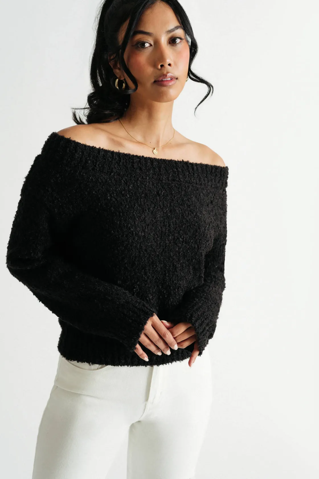 Tobi Extra Sweet Off The Shoulder Sweater -