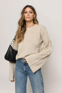 Tobi Faded Love Crew Neck Sweater - Toast