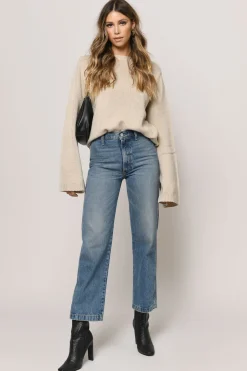 Tobi Faded Love Crew Neck Sweater - Toast