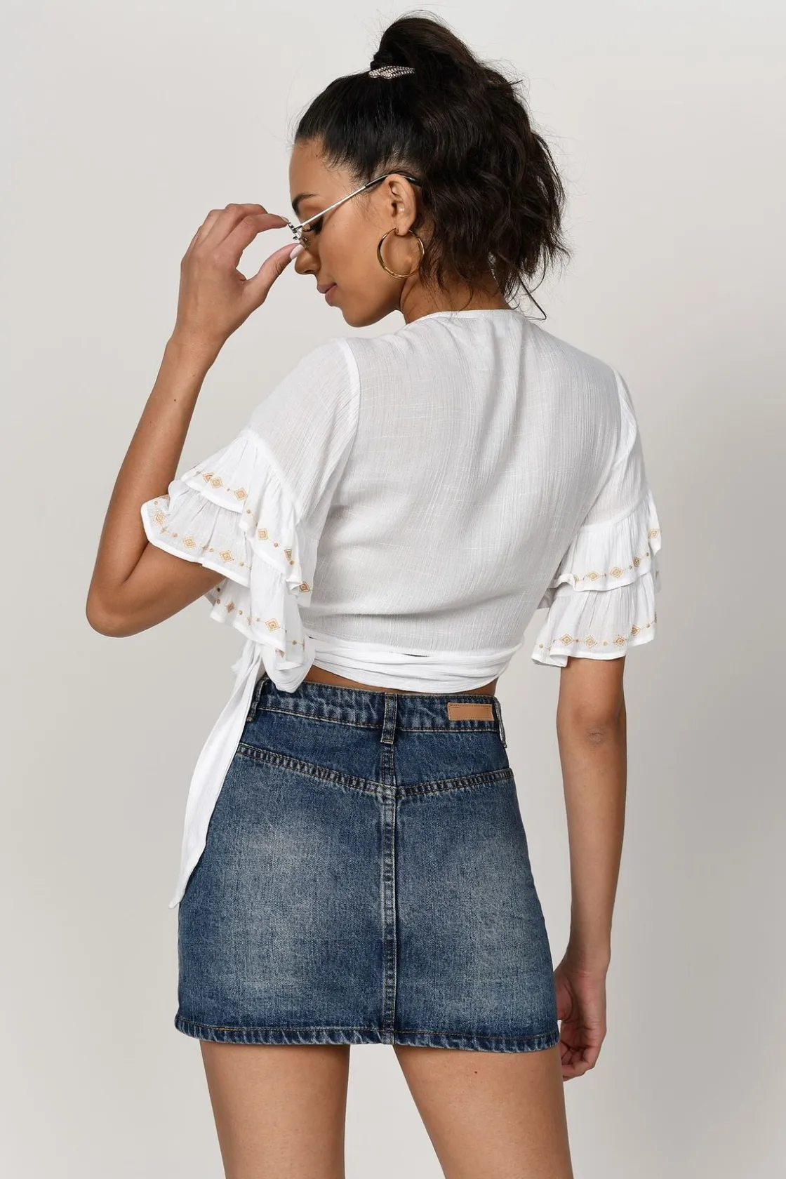 Tobi Fairfax Denim Mini Skirt -