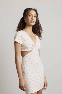Tobi Fairplay Floral Cutout Mini Dress -