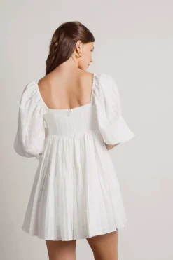 Tobi Fairy Dust Puff Sleeve Babydoll Mini Dress