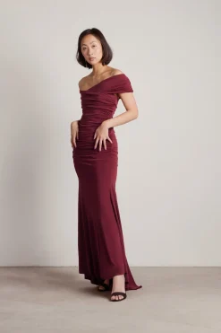 Tobi Fall For Me Off The Shoulder Mermaid Maxi Dress - Emerald