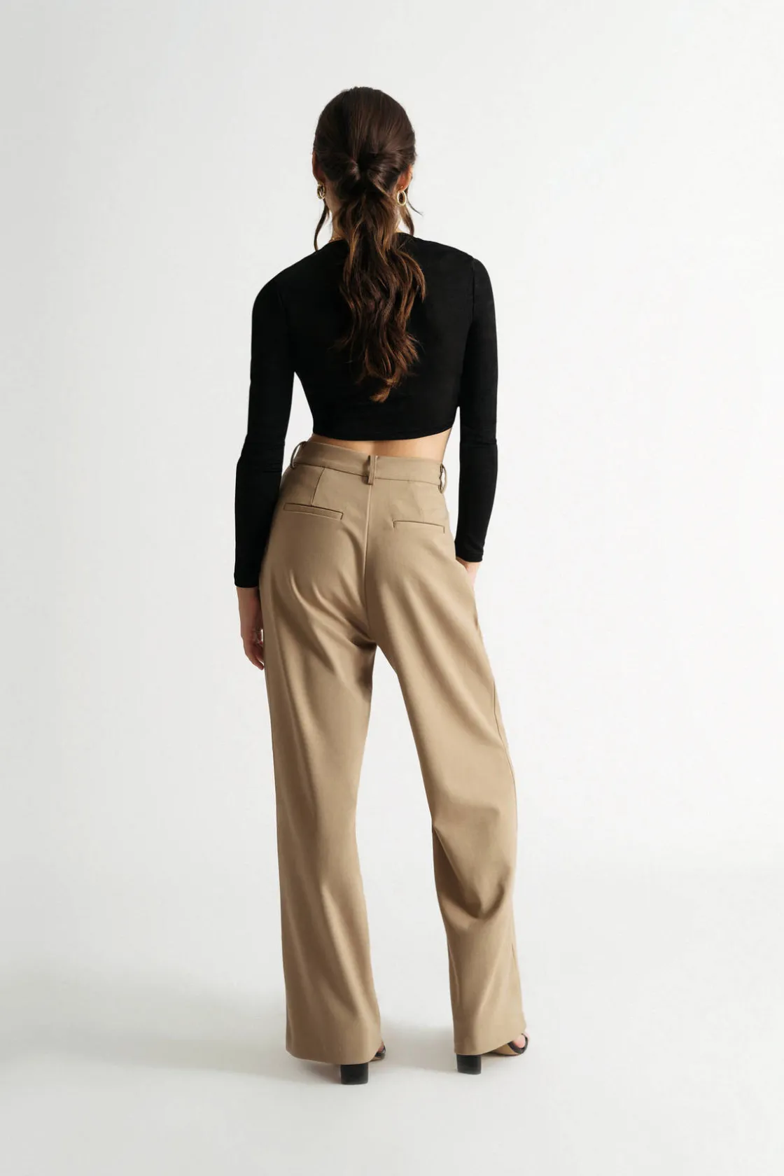 Tobi Falling For You Crop Top - Mocha