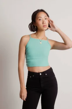 Tobi Fantastic Crop Top - Green