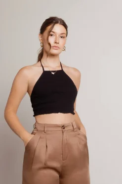 Tobi Feel Good Crop Top - Olive