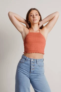 Tobi Feel Good Crop Top - Olive