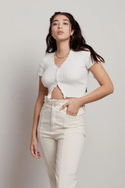 Tobi Feminine Touch Crop Top - Purple