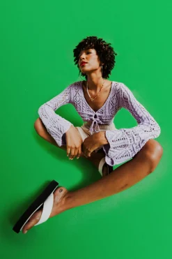 Tobi Festive Minds Crop Top -
