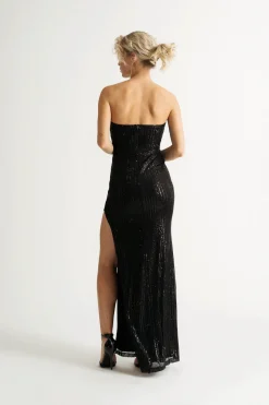 Tobi Feverish Sequin High Slit Maxi Dress -