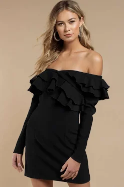 Tobi Finders Keepers Seeking Off The Shoulder Ruffle Mini Dress -