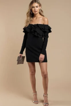 Tobi Finders Keepers Seeking Off The Shoulder Ruffle Mini Dress -