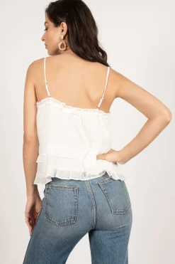 Tobi Fleur Front Tie Blouse -