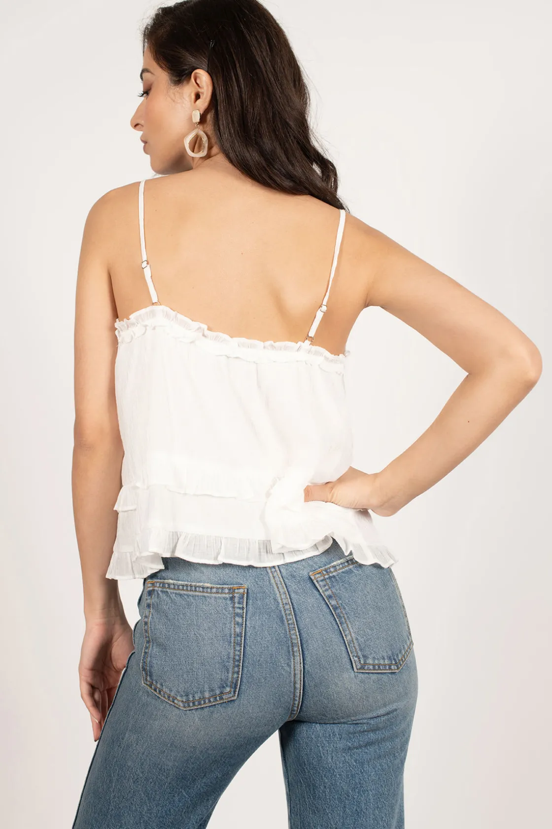 Tobi Fleur Front Tie Blouse -
