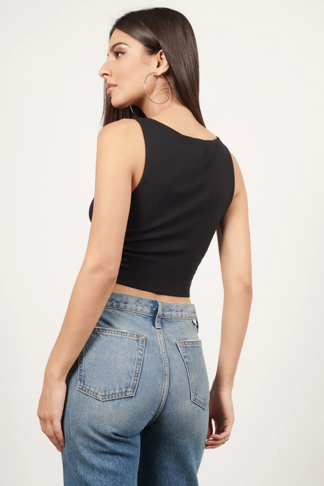 Tobi Fold Down Crop Top -