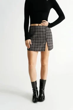 Tobi Follow The Sun Slit Mini Skirt - Olive