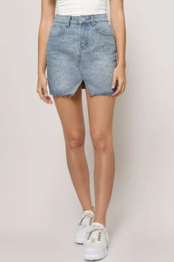 Tobi Foothill Front Slit Mini Skirt -