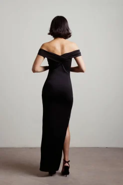 Tobi For Hours And Hours Off Shoulder Slit Maxi Dress