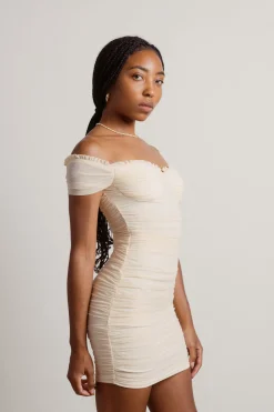 Tobi Foreshadow Ruched Bustier Mini Dress - Black