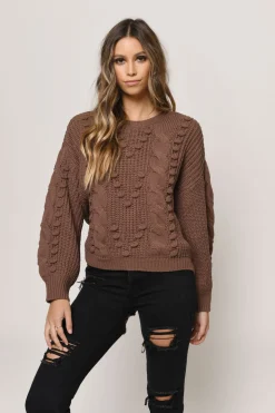 Tobi Forever Ours Knit Sweater - Mocha