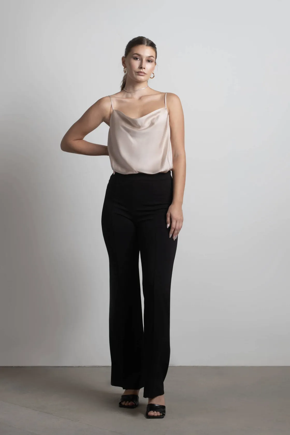 Tobi Fortune Cowl Neck Bodysuit - Sage